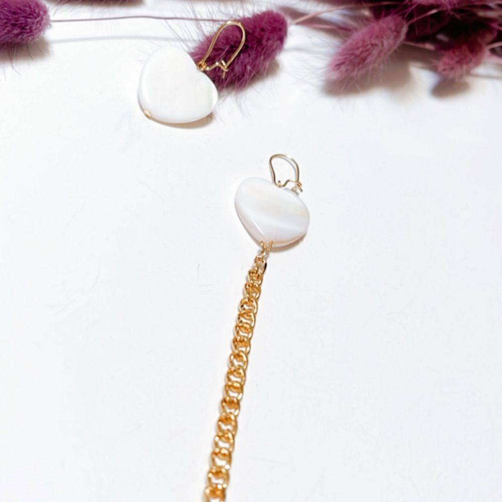 Heart earrings R 439 - Picture 2 of 5
